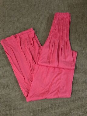 Smocked Waist Pink Women Maxi Dress